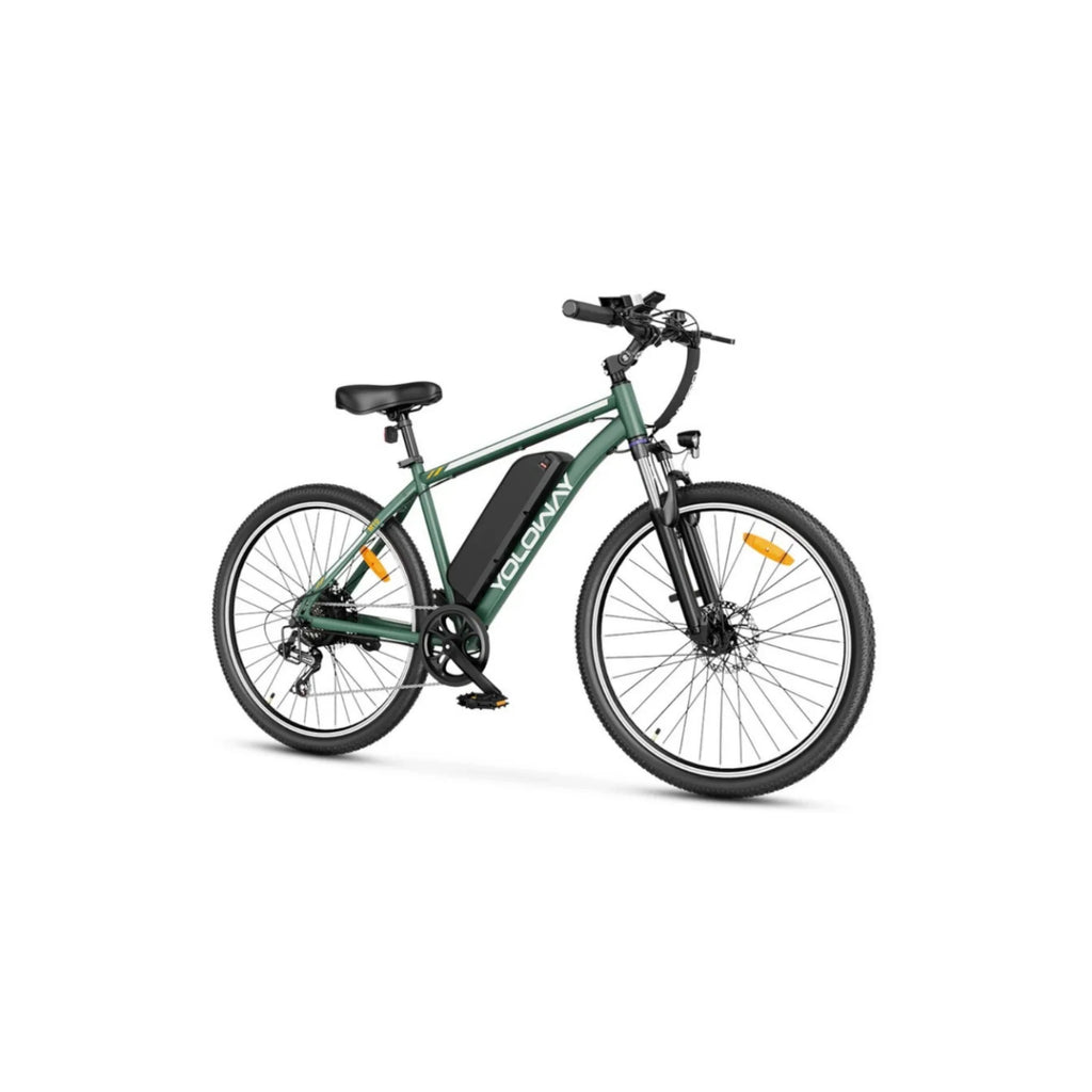 E-Bike Yoloway M10 Motor 250W Battery 36V12.5Ah Tires 27.5*1.95 Disc Brakes - Green