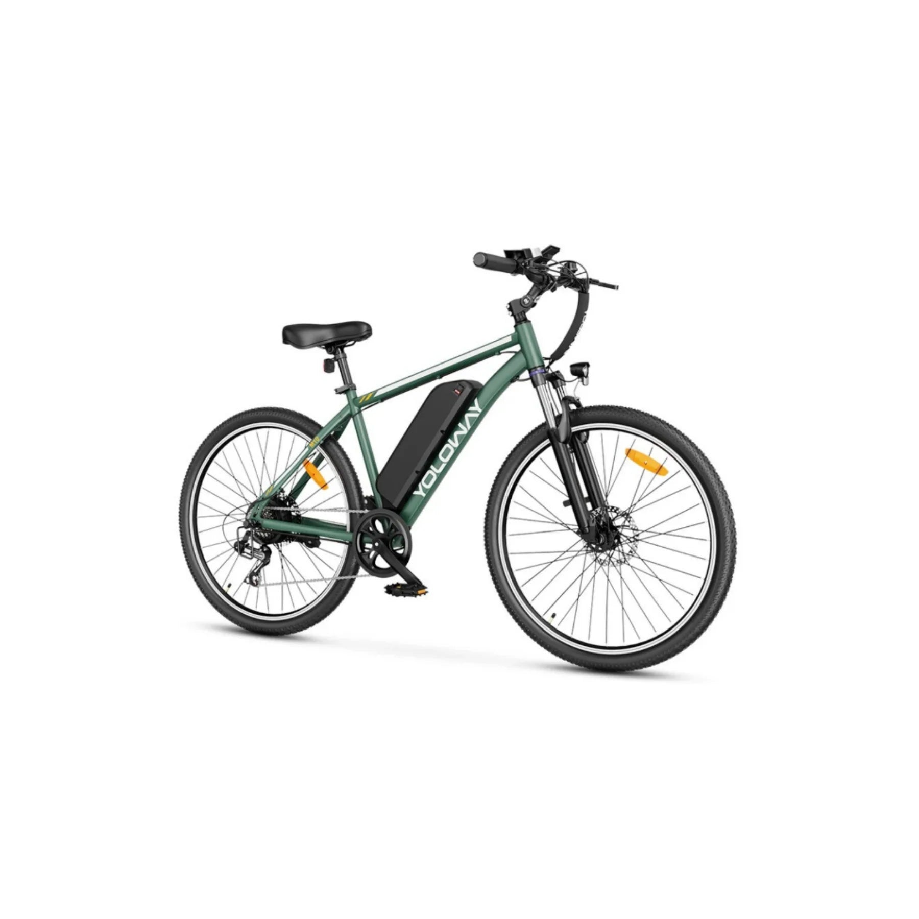 E-Bike Yoloway M10 Motor 250W Battery 36V12.5Ah Tires 27.5*1.95 Disc Brakes - Green