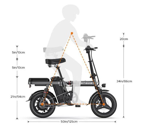ENGWE T14 EU Elektrisches Fahrrad 250W | Faltbares E-Bike 45KM Reichweite