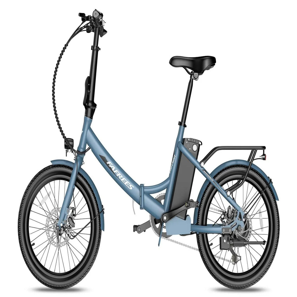 FAFREES F20 Light Foldable E-Bike - 250W Motor 522WH Battery 60KM Range - Grey Blue