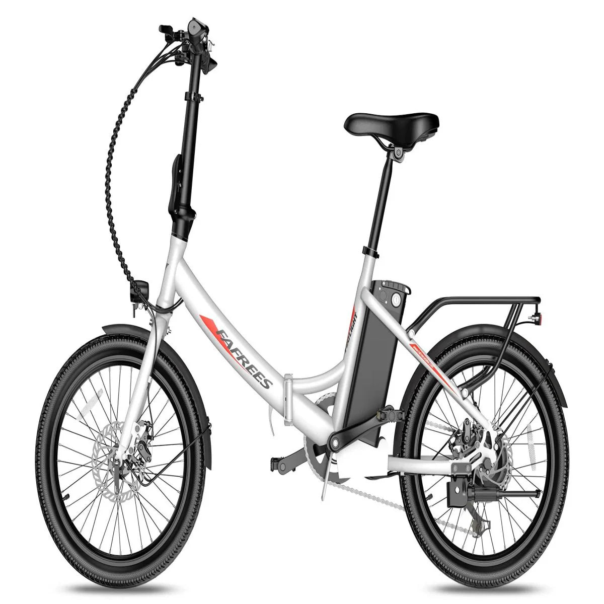 FAFREES F20 Light Foldable E-Bike - 250W Motor 522WH Battery 60KM Range - White