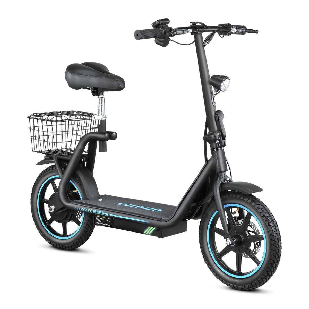 BOGIST M5Elite Elektroroller - 500W Leistung 624WH Batterie 35KM Reichweite Faltbares Design - Schwarz