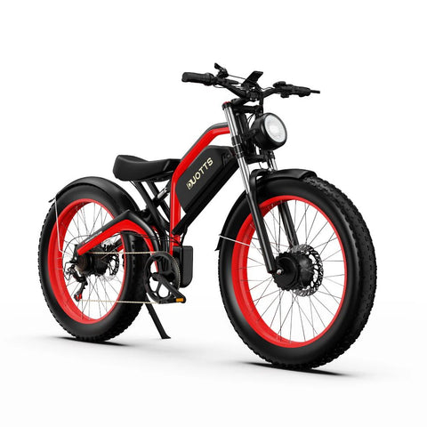 Duotts N26 Elektrische Fahrrad - 750W*2 Motor 48V20Ah Batterie 60KM Reichweite - Schwarz Rot