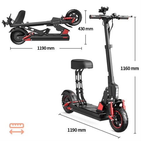 BOGIST C1 Pro Elektro-Scooter - 500W Motor 720WH Akku 45KM Reichweite - Rot