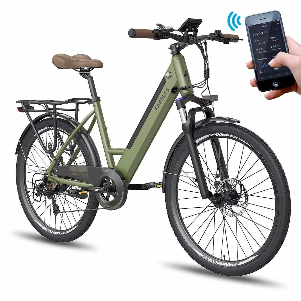 FAFREES F26 Pro Electric Folding E-Bike - 250W 360WH 40KM Range - Green