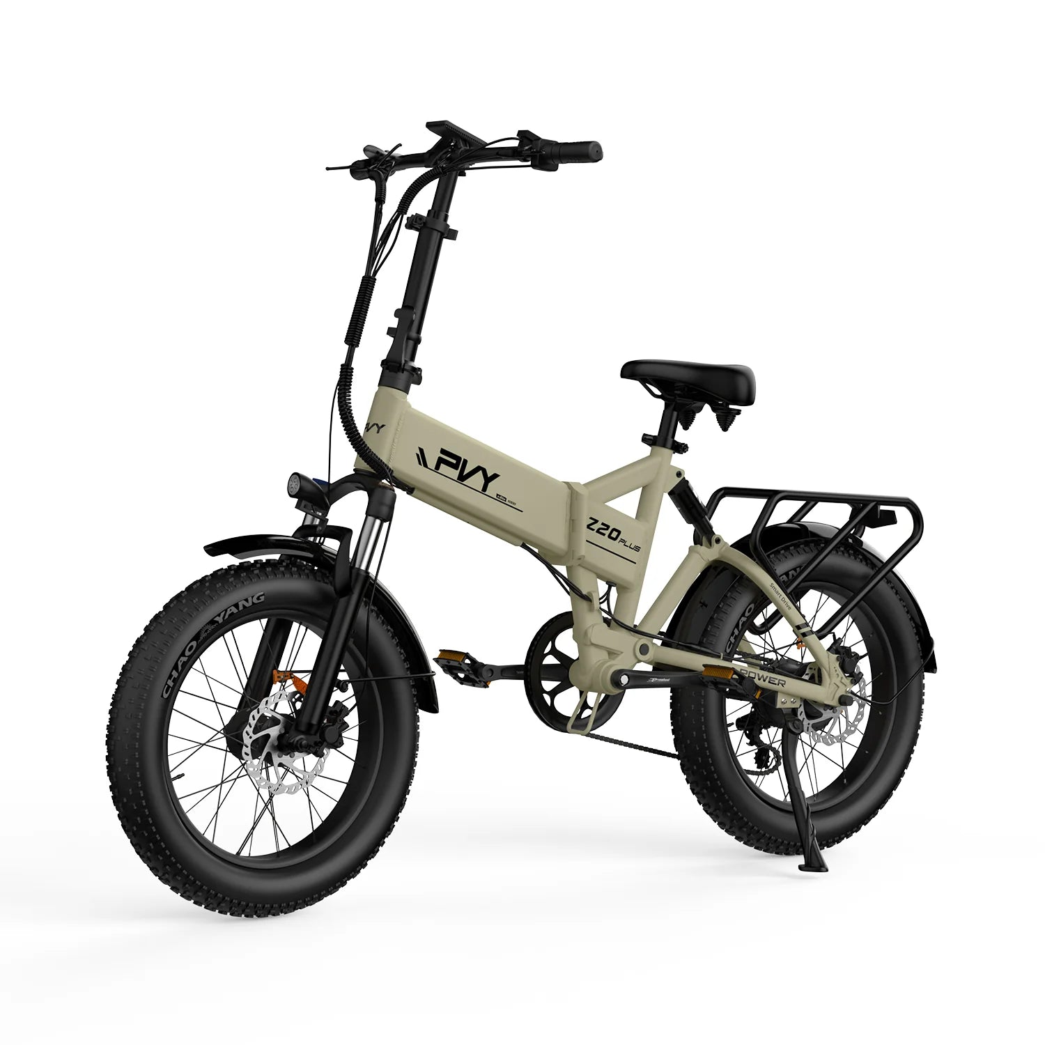 PVY Z20 Plus 1000 Elektrisches Fahrrad - 250W Motor 48V16.5AH Batterie 120KM Reichweite Hydraulische Scheibenbremse - Beige