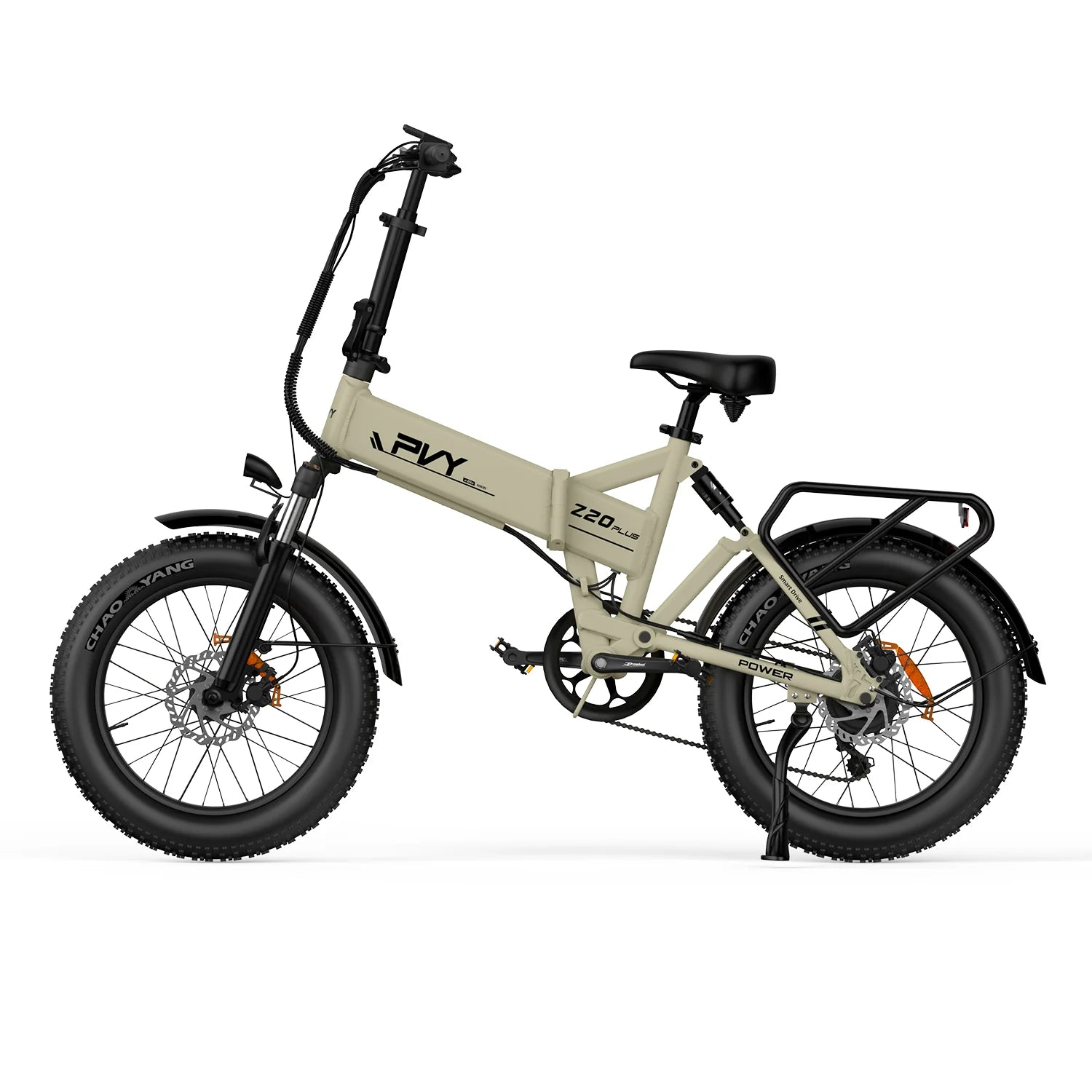 PVY Z20 Plus 1000 Elektrisches Fahrrad - 250W Motor 48V16.5AH Batterie 120KM Reichweite Hydraulische Scheibenbremse - Beige
