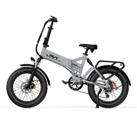 PVY Z20 Plus 1000 Elektrisches Fahrrad - 250W Motor 48V16.5AH Batterie 120KM Reichweite Hydraulische Scheibenbremse - Grau