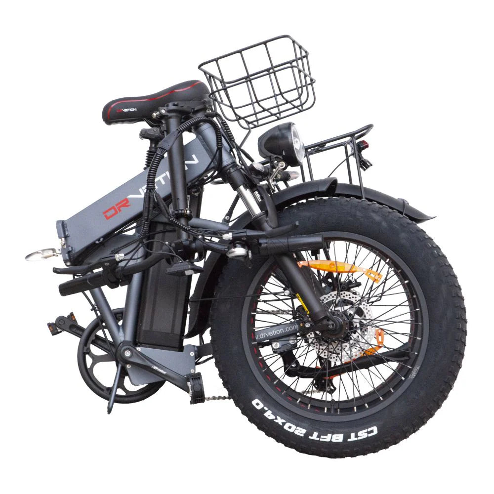 DrveTion AT20 Elektrofahrrad - 750W Motor 48V20Ah Batterie 60-90KM Reichweite Schwarz-Grau