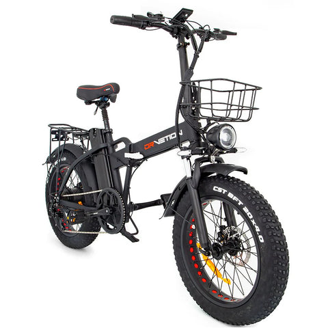 DrveTion AT20 Elektrofahrrad - 750W Motor 48V20Ah Batterie 60-90KM Reichweite - Mattschwarz