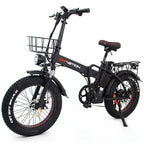 DrveTion AT20 Elektrisches Fahrrad - 750W Motor 48V 10Ah Batterie 20 Zoll hydraulischen Bremsen  - Schwarz