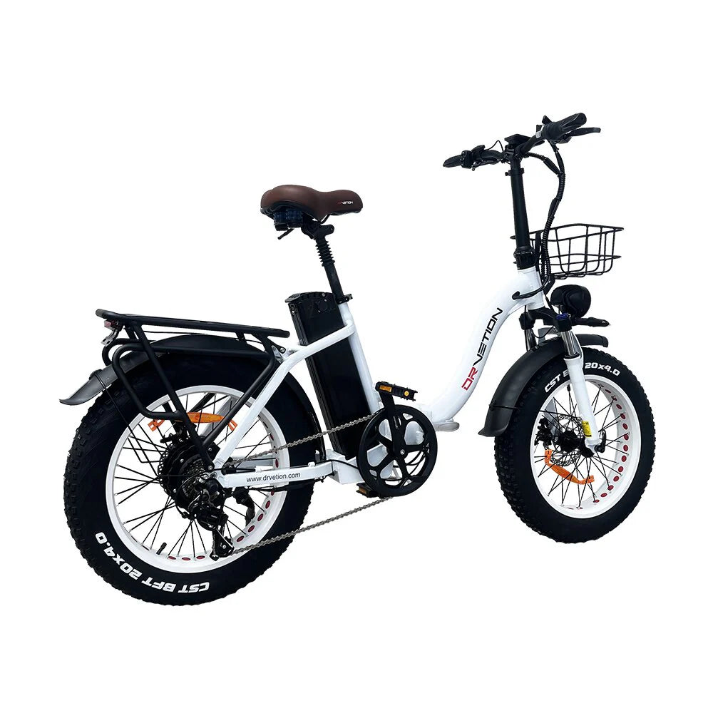 DrveTion CT20 Elektrofahrrad - 750W Motor 48V15Ah Batterie 55-70KM Reichweite - Perlweiß