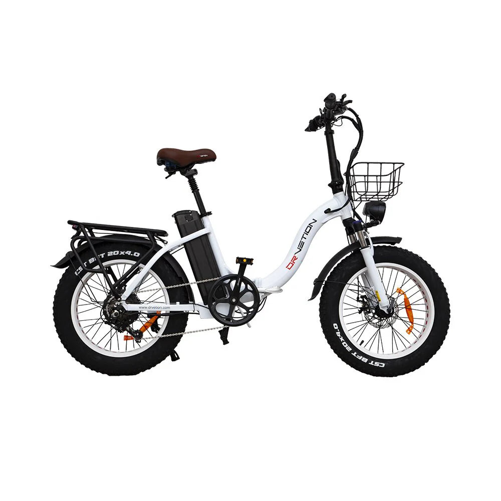 DrveTion CT20 Elektrofahrrad - 750W Motor 48V10Ah Batterie 35-45KM Reichweite - Perlweiß