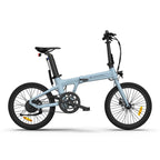 ADO Air 20 Faltbares E-Bike - 250W Motor 36V9.6Ah Akku 100KM Reichweite Hydraulische Scheibenbremse - Blau