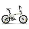 ADO Air 20 Faltbares E-Bike - 250W Motor 36V9.6Ah Akku 100KM Reichweite Hydraulische Scheibenbremse - Elfenbeinweiß