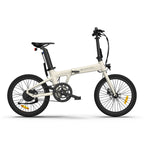 ADO Air 20 Faltbares E-Bike - 250W Motor 36V9.6Ah Akku 100KM Reichweite Hydraulische Scheibenbremse - Elfenbeinweiß