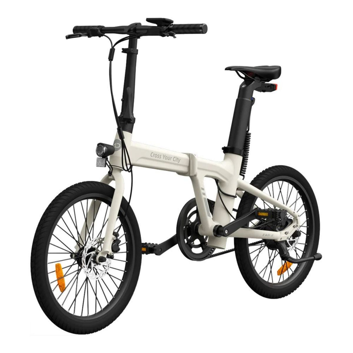 ADO Air 20 Faltbares E-Bike - 250W Motor 36V9.6Ah Akku 100KM Reichweite Hydraulische Scheibenbremse - Elfenbeinweiß