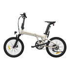 ADO Air 20S Faltbares E-Bike - 250W Motor 36V9.6Ah Batterie 100KM Reichweite Hydraulische Scheibenbremse - Elfenbeinweiß