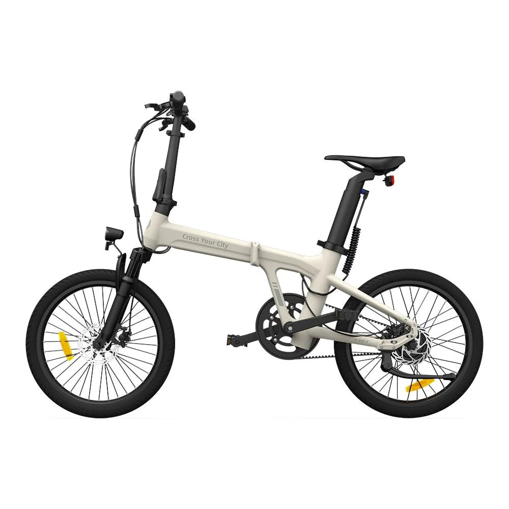 ADO Air 20S Faltbares E-Bike - 250W Motor 36V9.6Ah Batterie 100KM Reichweite Hydraulische Scheibenbremse - Elfenbeinweiß