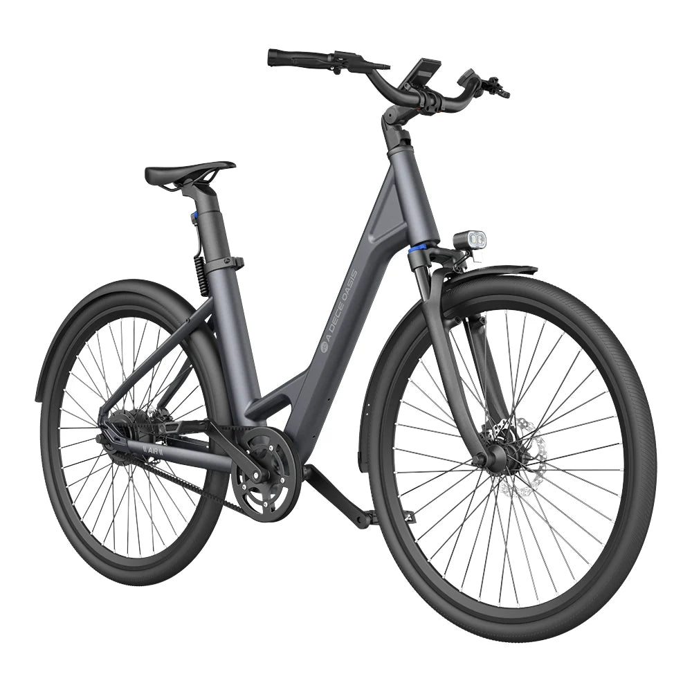 ADO Air 28 Elektrisches Fahrrad - 250W Motor 36V13.5Ah Batterie 100KM Reichweite Hydraulische Scheibenbremse - Grau