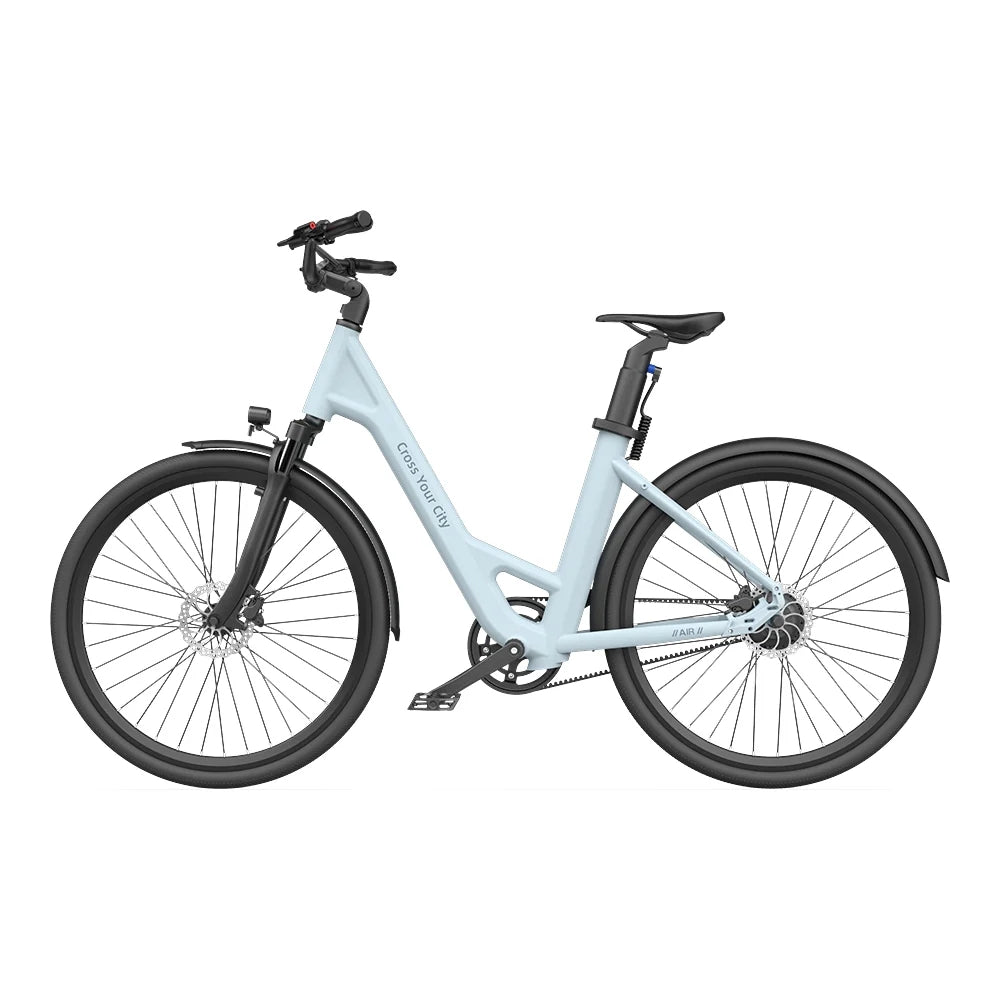 ADO Air 28 Elektrisches Fahrrad - 250W Motor 36V13.5Ah Batterie 100KM Reichweite Hydraulische Scheibenbremse - Blau