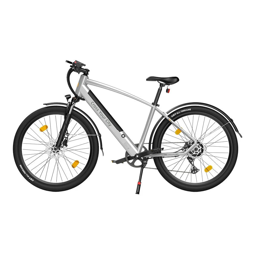 ADO DECE 300C Elektrisches Fahrrad - 250W Motor 36V10.4Ah Batterie 90KM Reichweite Hydraulische Scheibenbremse - Silber