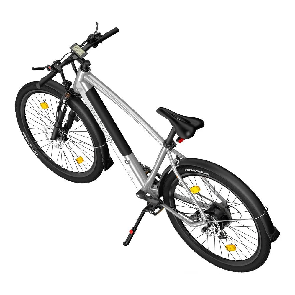ADO DECE 300C Elektrisches Fahrrad - 250W Motor 36V10.4Ah Batterie 90KM Reichweite Hydraulische Scheibenbremse - Silber