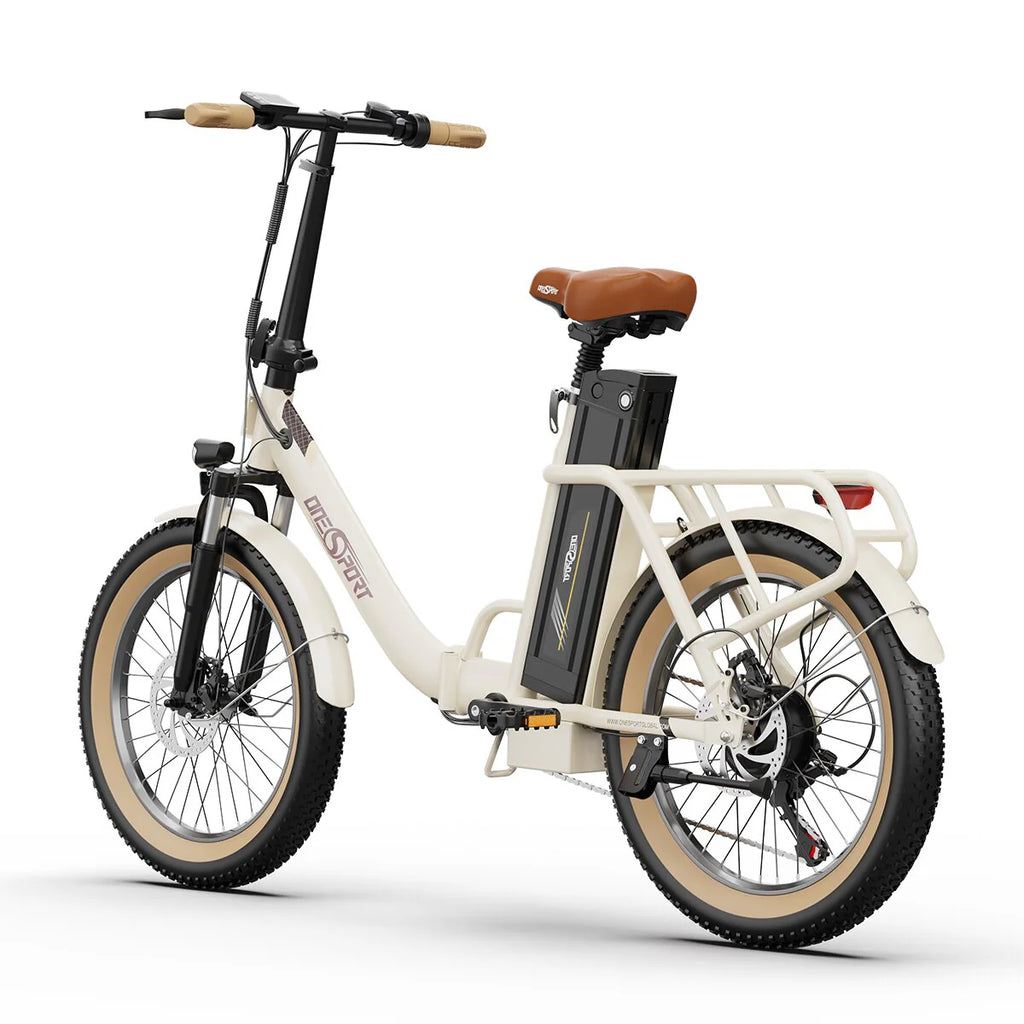 ONESPORT OT16-2 Electric Bicycle - 20" Wheels 250W Motor 48V17Ah Battery 60KM Range - White