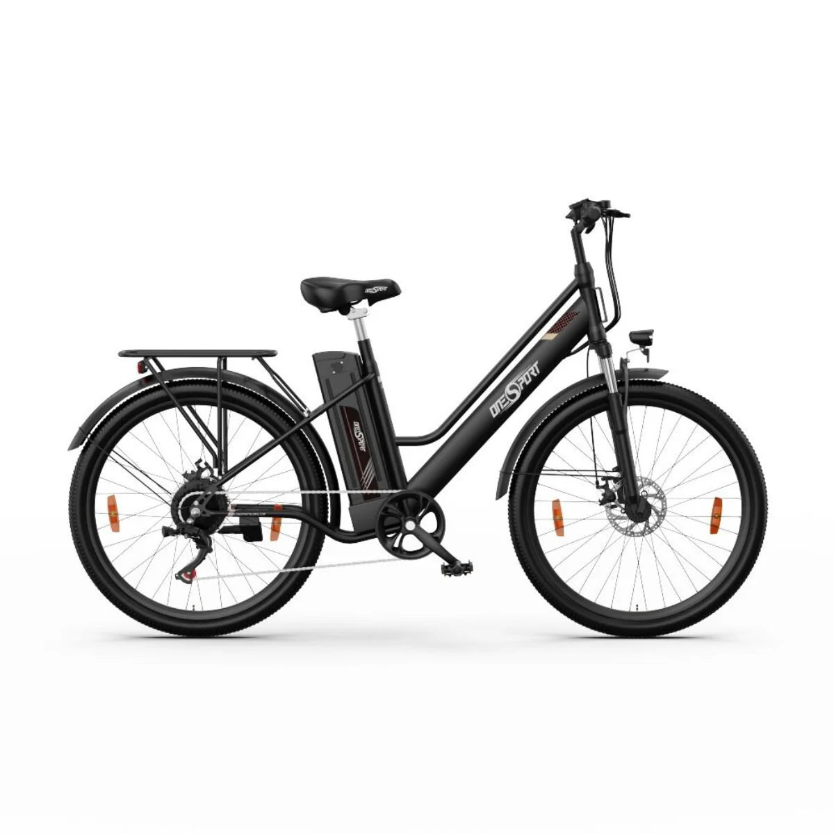 ONESPORT OT18-3 Elektrisches Fahrrad - 26" Räder 250W Motor 36V14.4Ah Batterie 40KM Reichweite - Schwarz