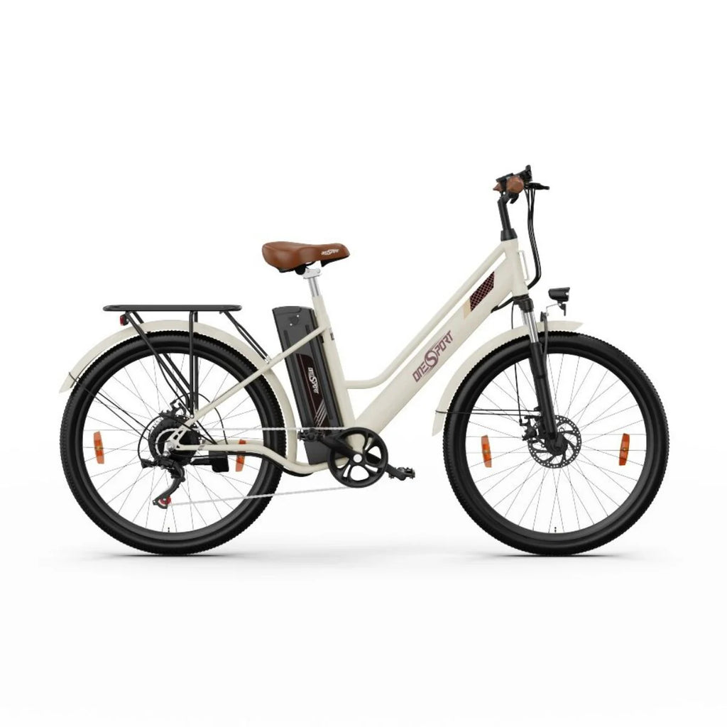 ONESPORT OT18-3 Electric Bicycle - 26" Wheels 250W Motor 36V14.4Ah Battery 40KM Range - White