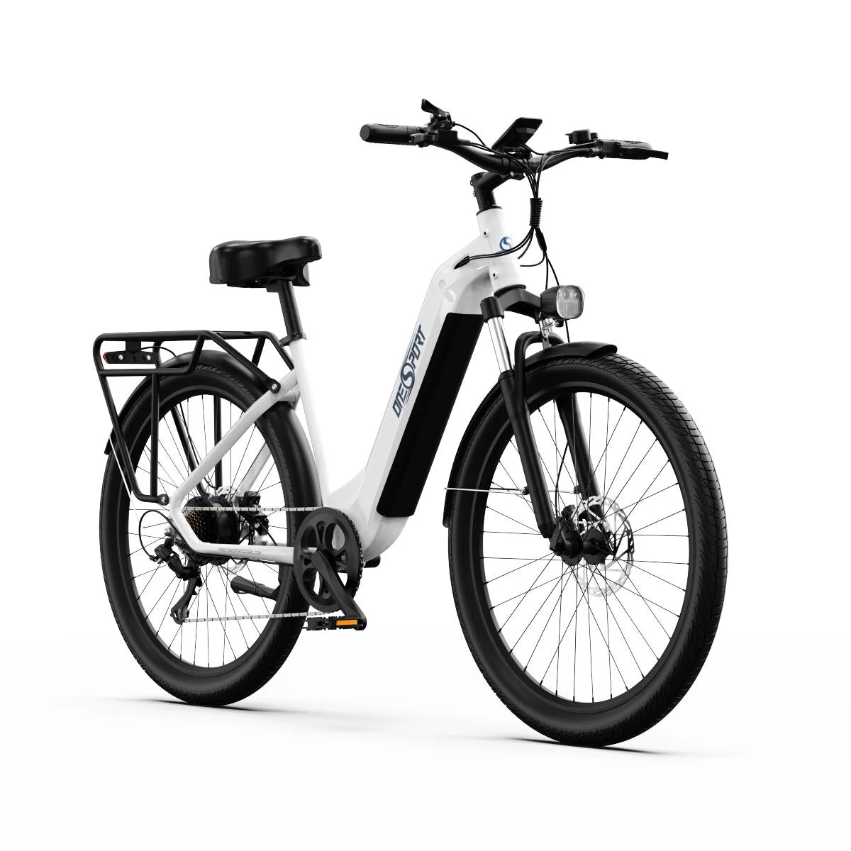 ONESPORT OT05 Electric Bicycle - 27.5" Wheels 250W Motor 36V18.2Ah Battery 60KM Range - White