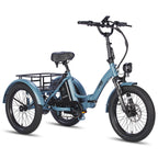FAFREES F20 Mate Electric Bike - 500W Motor 48V18.2AH Battery 110KM Range - Grey Blue