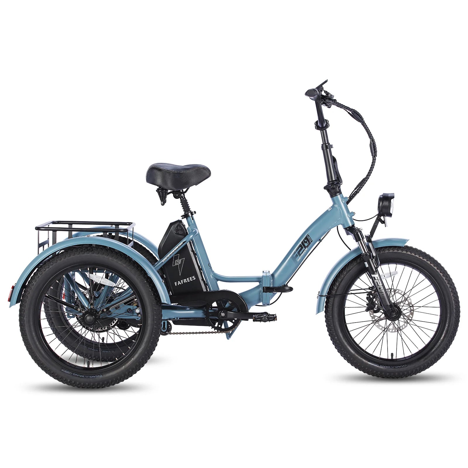 FAFREES F20 Mate Electric Bike - 500W Motor 48V18.2AH Battery 110KM Range - Grey Blue