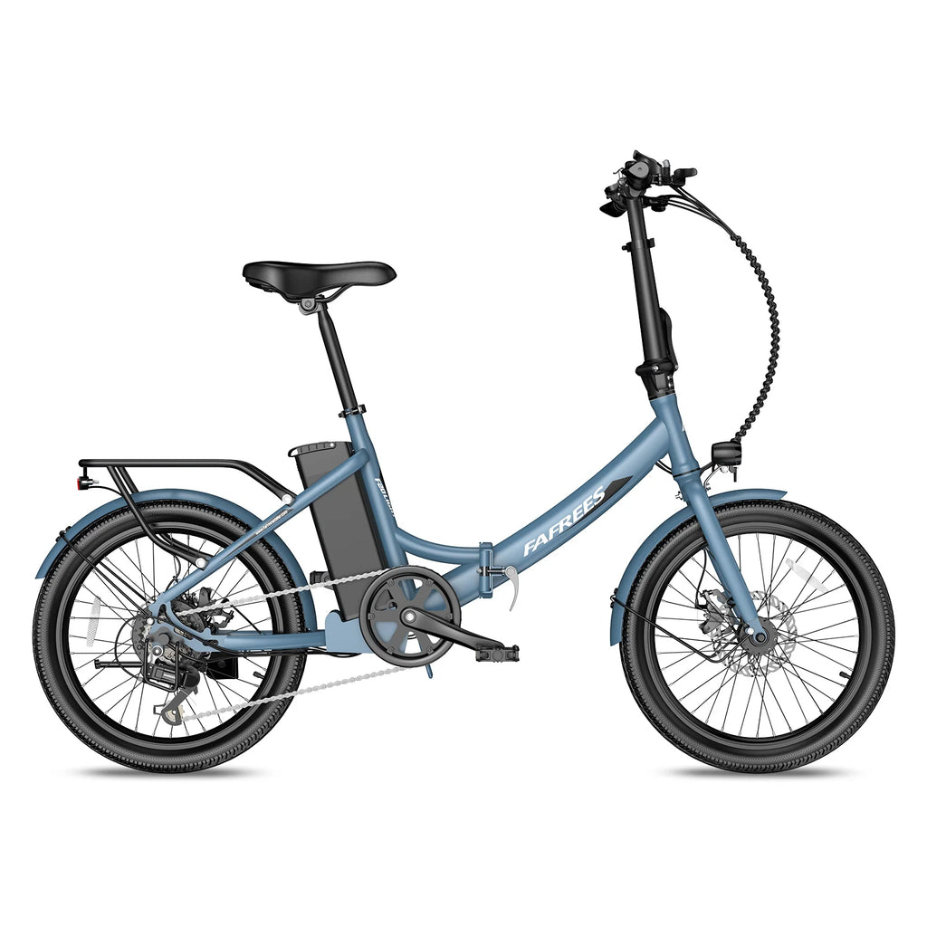 FAFREES F20 Light Vélo électrique 16,75 Ah - Moteur 250 W Batterie 36 V 16,75 Ah Autonomie 130 km - Gris Bleu