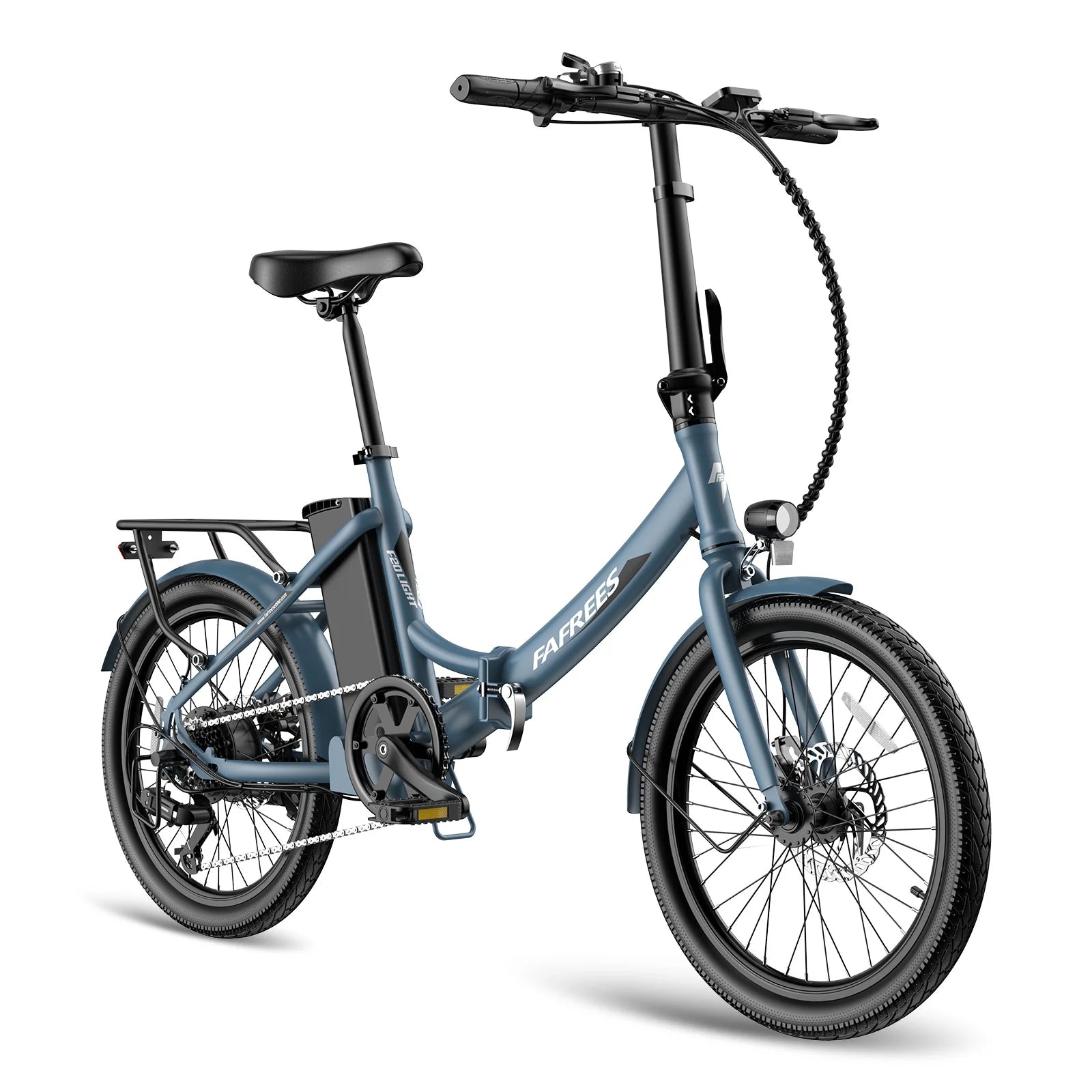 FAFREES F20 Light Vélo électrique 16,75 Ah - Moteur 250 W Batterie 36 V 16,75 Ah Autonomie 130 km - Gris Bleu
