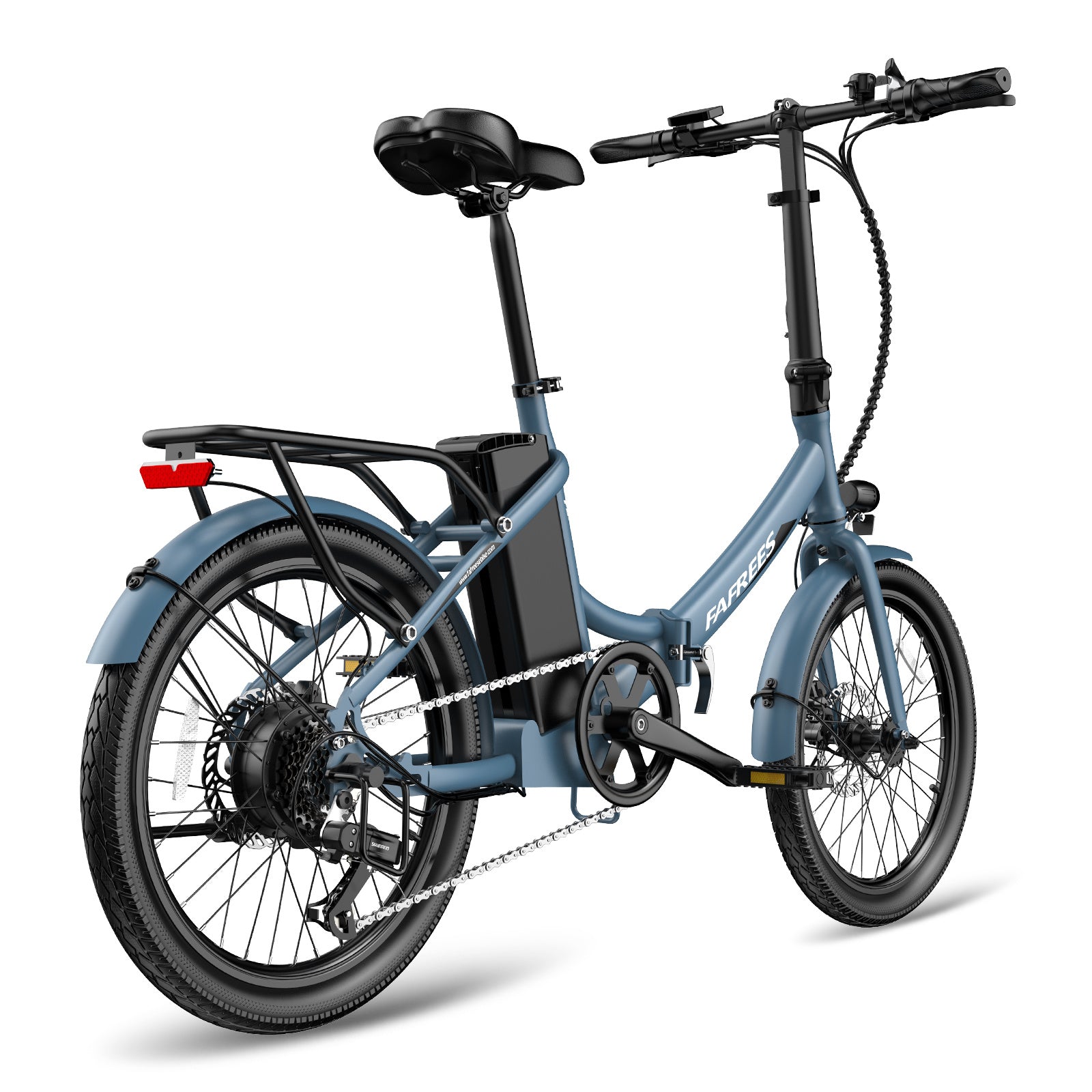 FAFREES F20 Light Vélo électrique 16,75 Ah - Moteur 250 W Batterie 36 V 16,75 Ah Autonomie 130 km - Gris Bleu