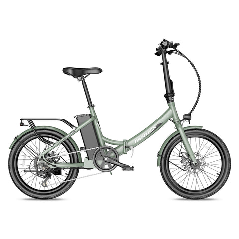 FAFREES F20 Light 16.75AH Elektrisches Bike - 250W Motor 36V16.75Ah Batterie 130KM Reichweite - Dunkelgrün