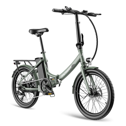 FAFREES F20 Light 16.75AH Elektrisches Bike - 250W Motor 36V16.75Ah Batterie 130KM Reichweite - Dunkelgrün