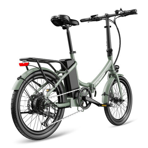 FAFREES F20 Light 16.75AH Elektrisches Bike - 250W Motor 36V16.75Ah Batterie 130KM Reichweite - Dunkelgrün
