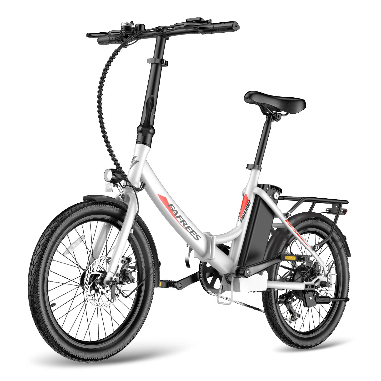 FAFREES F20 Light Vélo électrique 16,75 AH - Moteur 250 W Batterie 36 V 16,75 Ah Autonomie 130 km - Blanc