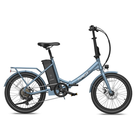 FAFREES F20 Lasting Elektrisches Bike - 250W Motor 36V18.2Ah Batterie 120KM Reichweite - Grau Blau