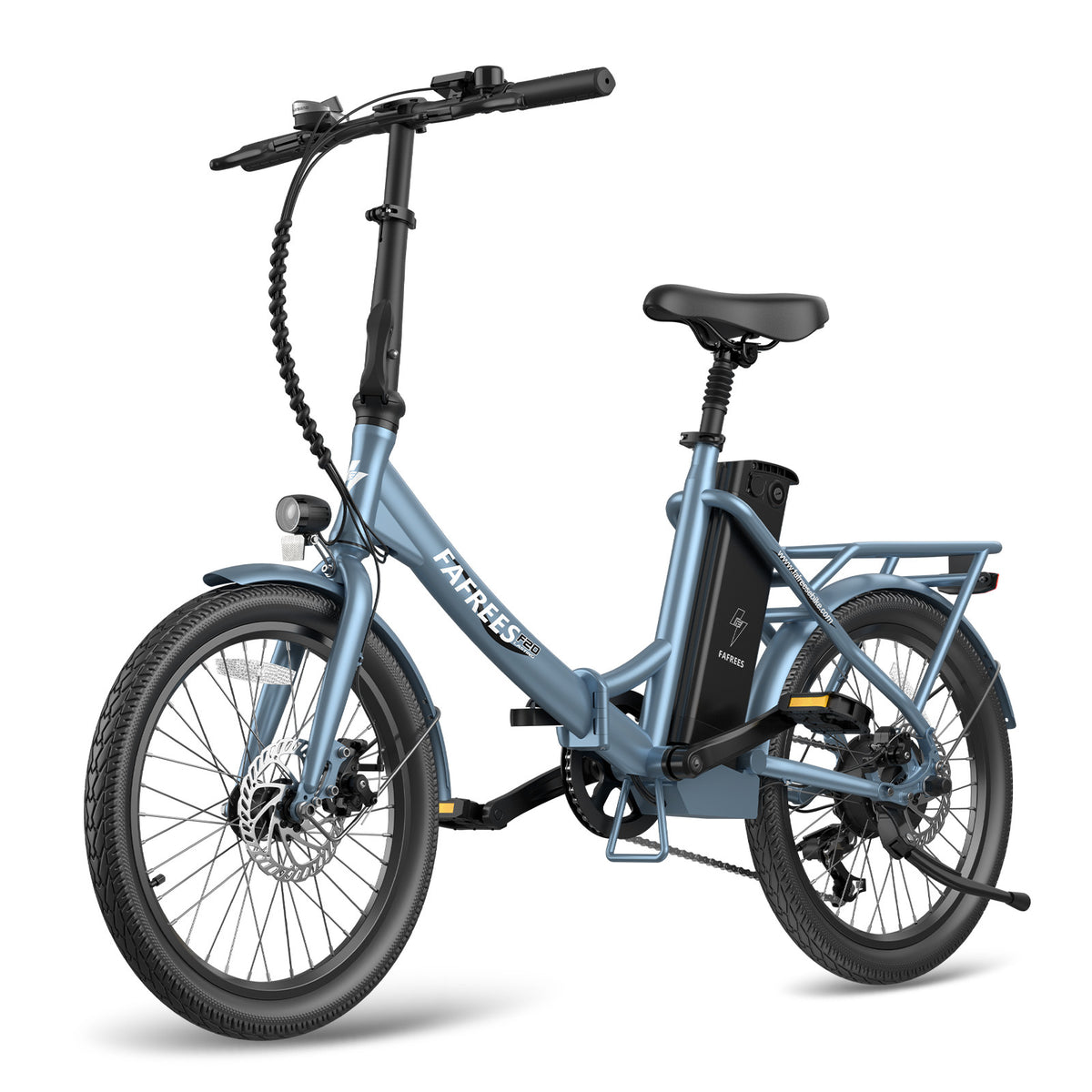 FAFREES F20 Lasting Elektrisches Bike - 250W Motor 36V18.2Ah Batterie 120KM Reichweite - Grau Blau