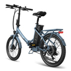 FAFREES F20 Lasting Electric Bike - 250W Motor 36V18.2Ah Battery 120KM Range - Grey Blue