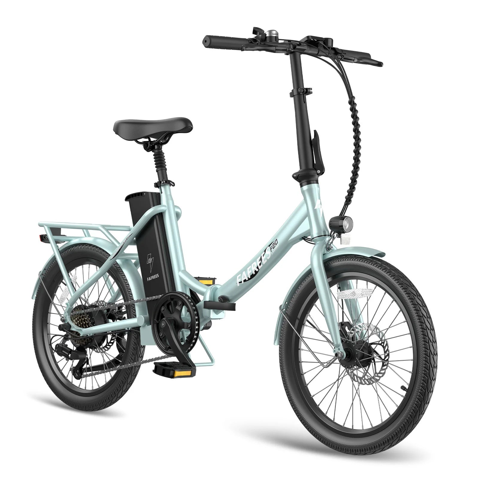 FAFREES F20 Lasting Electric Bike - 250W Motor 36V18.2Ah Battery 120KM Range - Green