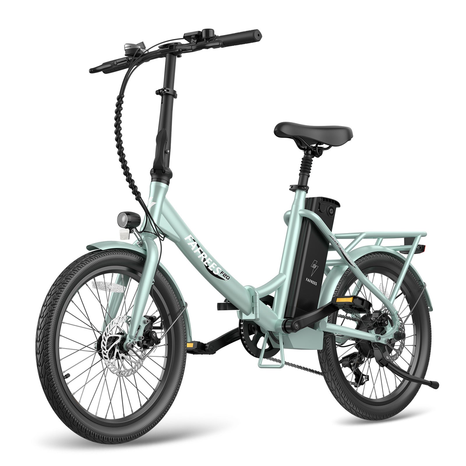 FAFREES F20 Lasting Electric Bike - 250W Motor 36V18.2Ah Battery 120KM Range - Green