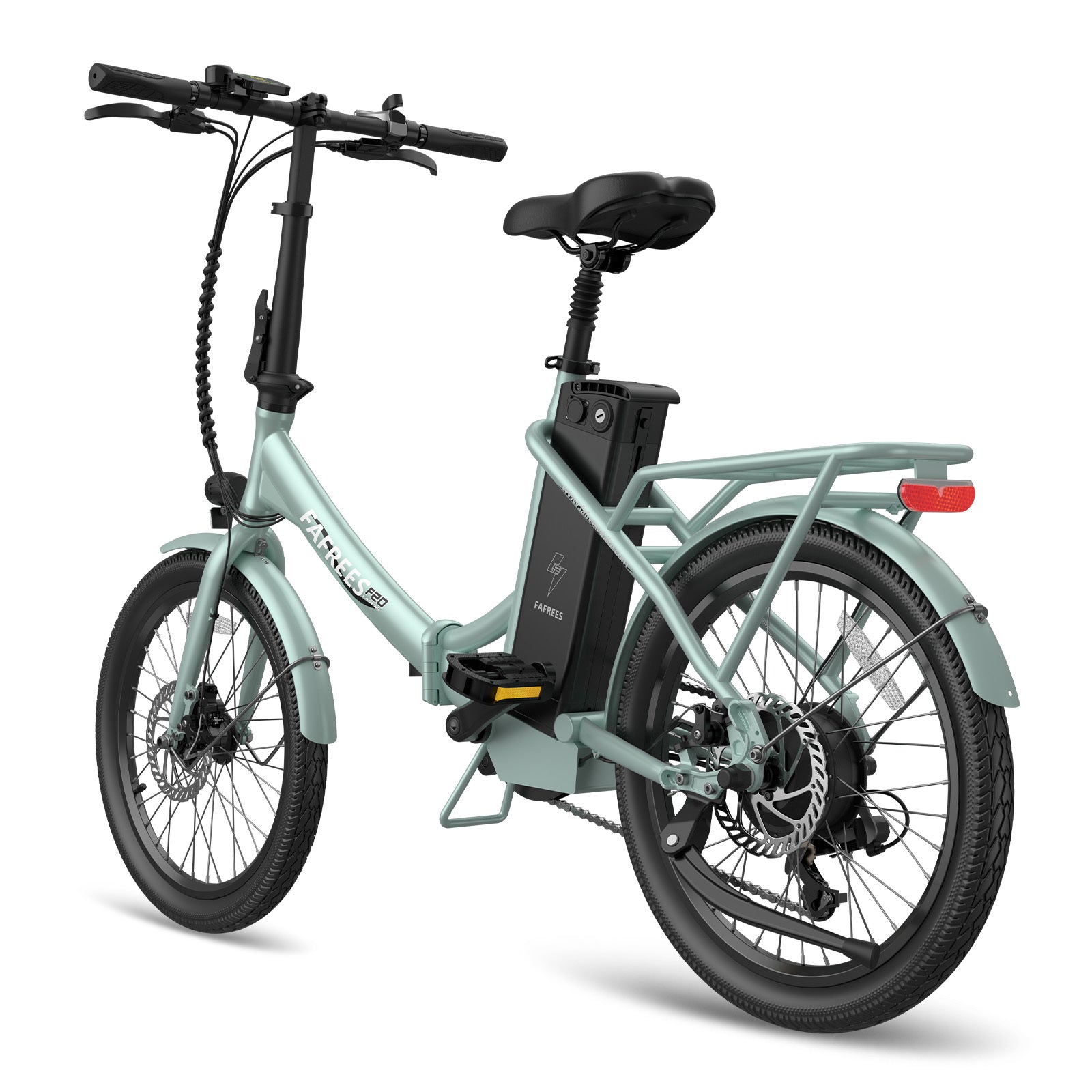 FAFREES F20 Lasting Electric Bike - 250W Motor 36V18.2Ah Battery 120KM Range - Green
