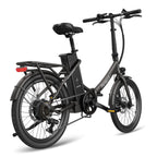 FAFREES F20 Lasting Electric Bike - 250W Motor 36V18.2Ah Battery 120KM Range - Black