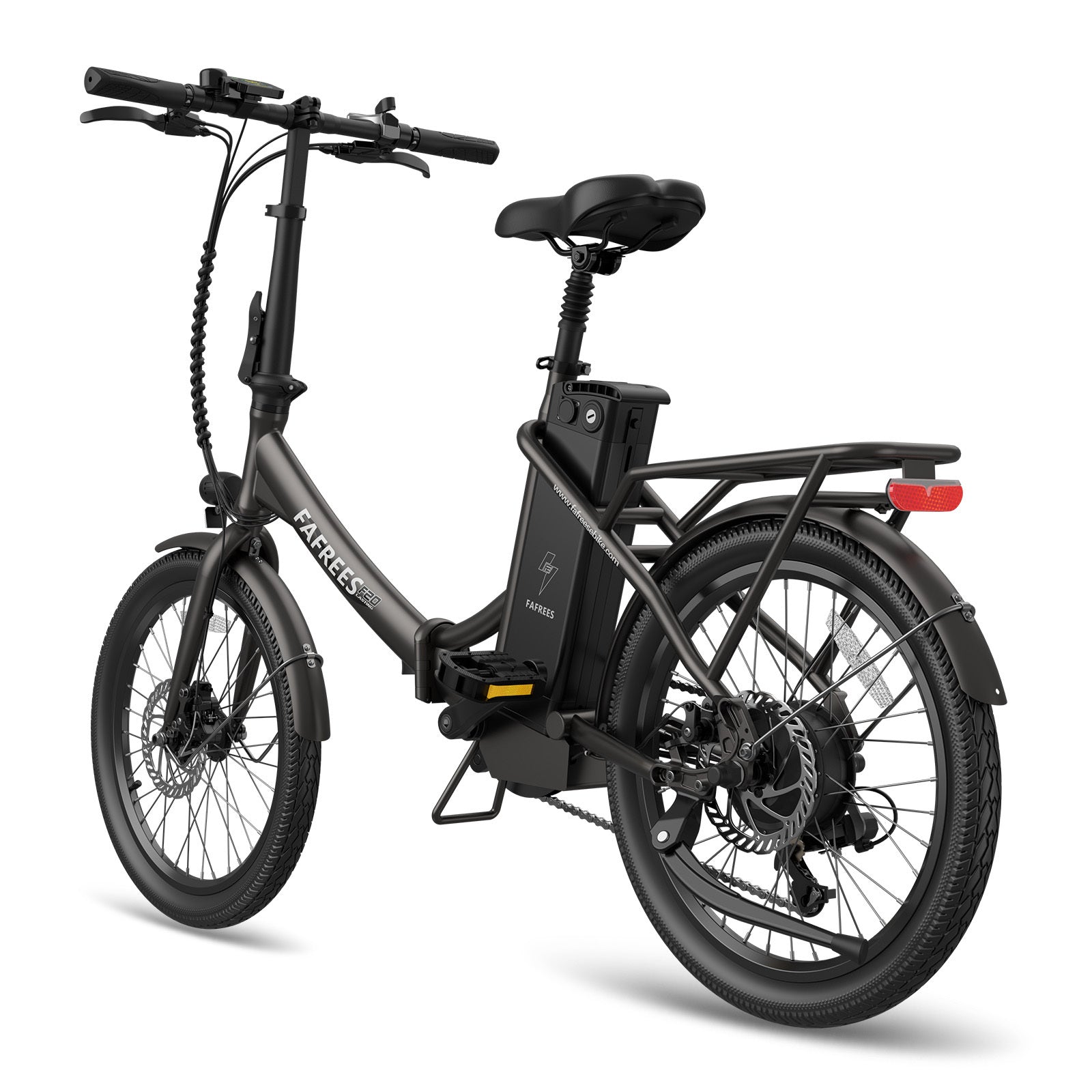 FAFREES F20 Lasting Electric Bike - 250W Motor 36V18.2Ah Battery 120KM Range - Black