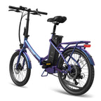 FAFREES F20 Vélo électrique longue autonomie - Moteur 250W Batterie 36V18.2Ah Autonomie 120KM - Bleu violet