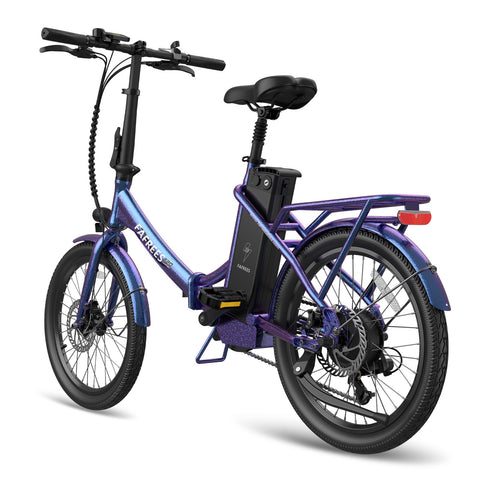 FAFREES F20 Lasting Elektrisches Bike - 250W Motor 36V18.2Ah Batterie 120KM Reichweite - Blau Lila